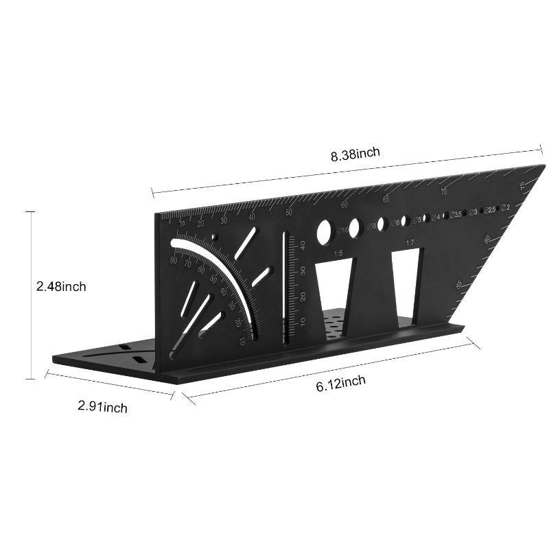 Measuring Tool Made of Olastic, Multifunctional Plastic Angle Gauge Woodworking Tools for Engineers Carpenters
