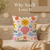 Colorful Decorative Cushion Cover Double-Sided Printed Pillow Cover Hypoallergenic Dust-Mite Proof