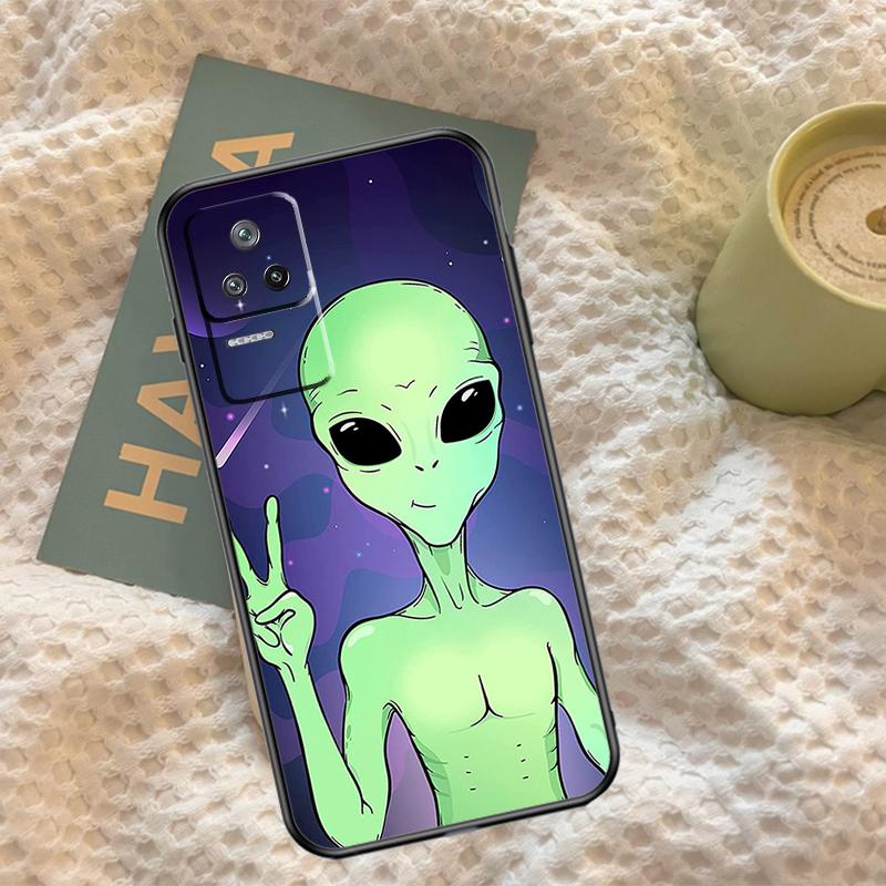 Aesthetics Cartoon Alien Space Case For Xiaomi 14T 11T 12T 13T Pro 13 14 15 Ultra POCO X7 Pro X3 X5 X6 M6 F5 F6 Pro Cover