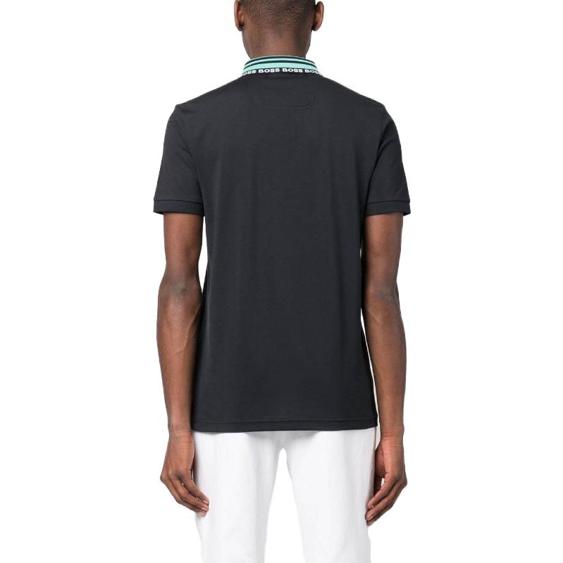 HUGO BOSS Polo Shirts Men's Blue Polo Collar Moderate Straight Fit 50488270-402