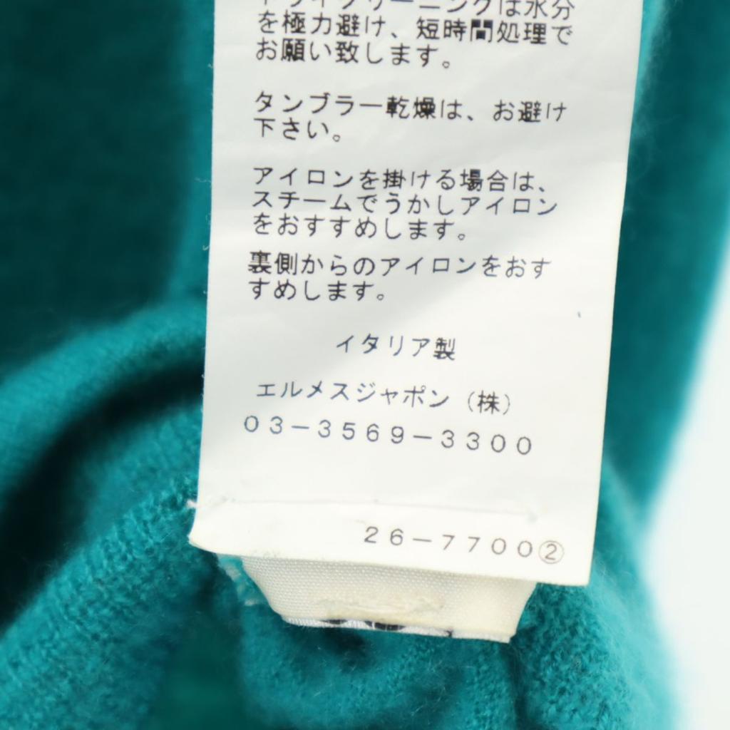 Hermes Made In Italy 100% Cashmere Short Sleeve Sweater 40 Knit Women Used