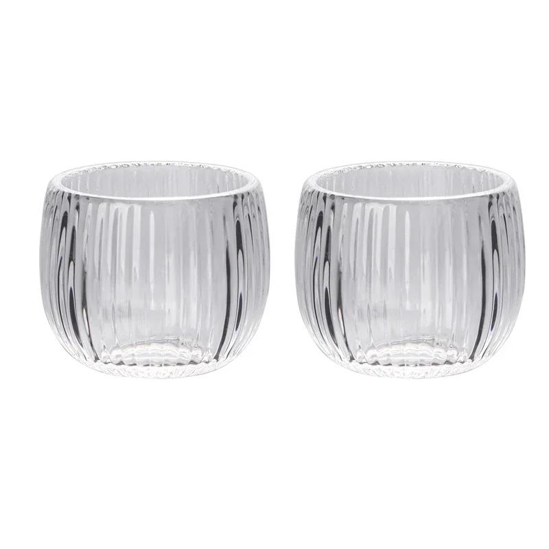 

Наборы из 2 шт. Чайная чашка с надписью Креативный бокал для вина Термостойкая кружка для чая Кунг-фу Домашняя простая бутылка для воды Питьевые стаканы 80ml