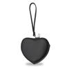 Genuine Leather Heart-Shaped Coin Purse for Women - Cute Korean Style Handheld Wallet for Coins, Lipstick, & Earphones.