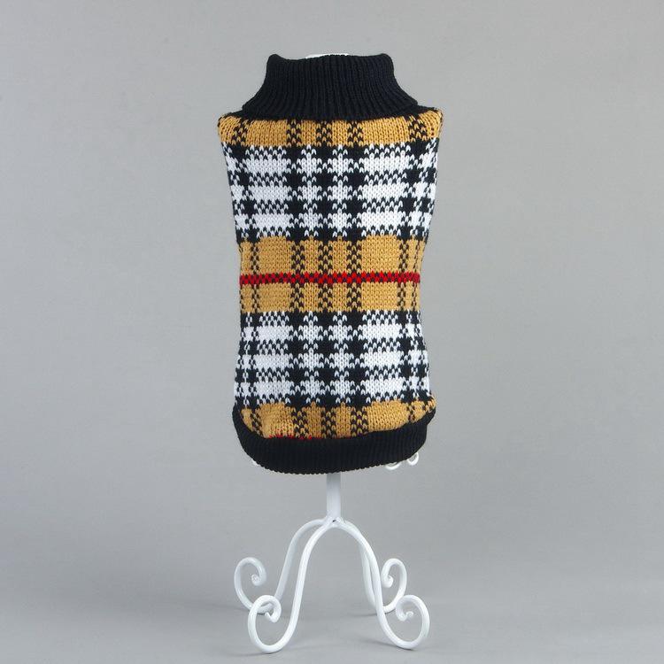 

Cute Striped Dog Sweater Dress for Medium Breeds: Teddy, Bichon, Poodle, Beagle XL коричневый