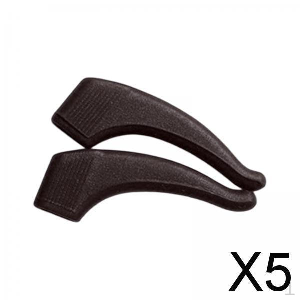 5x2 Pieces Anti Slip Eyeglass Ear Grip Hook Comfortable for Kids and Adults Brown