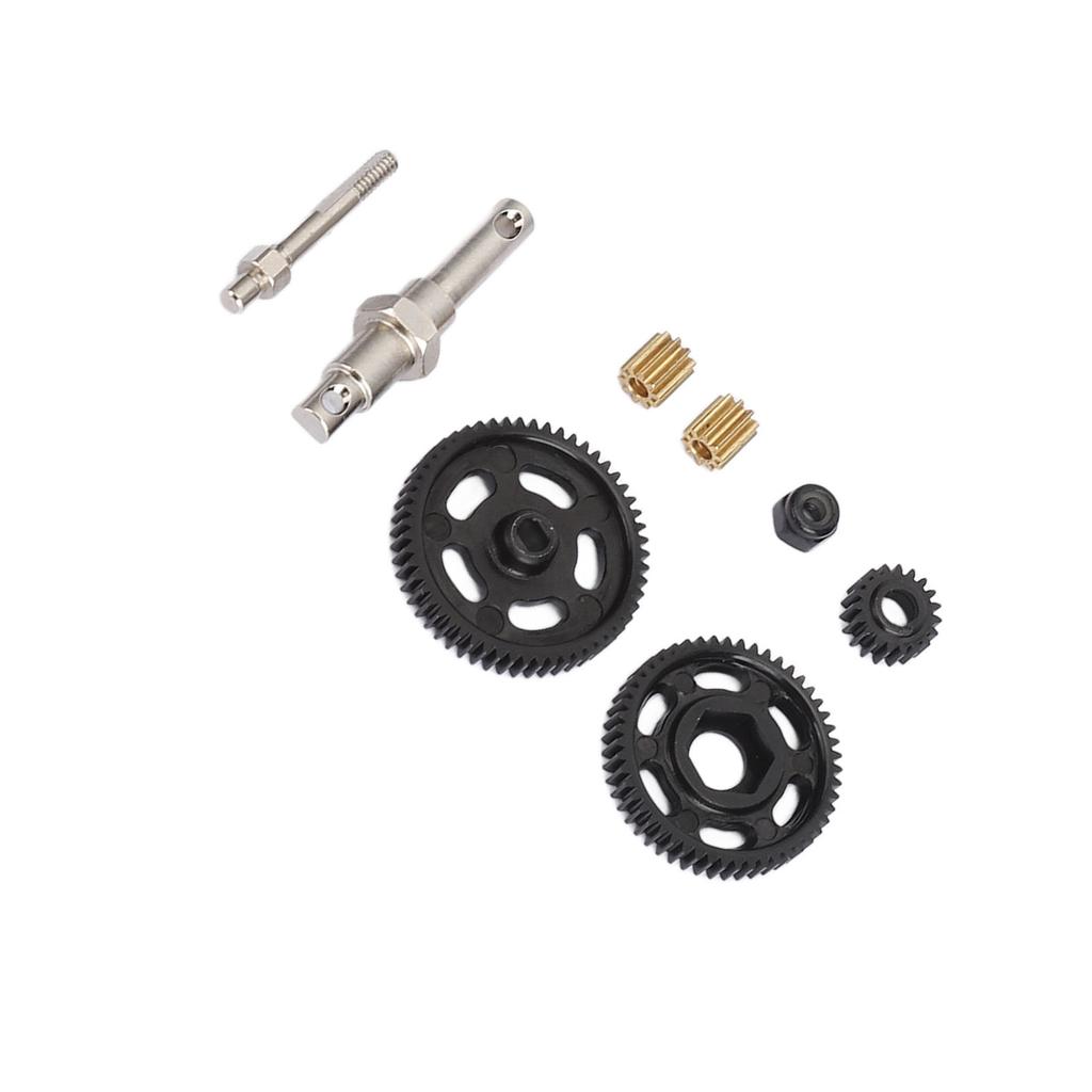 RC Transmission Gear Set Replacement Heavy Duty Steel Gearbox Gear for Axial SCX24 124 RC Crawler