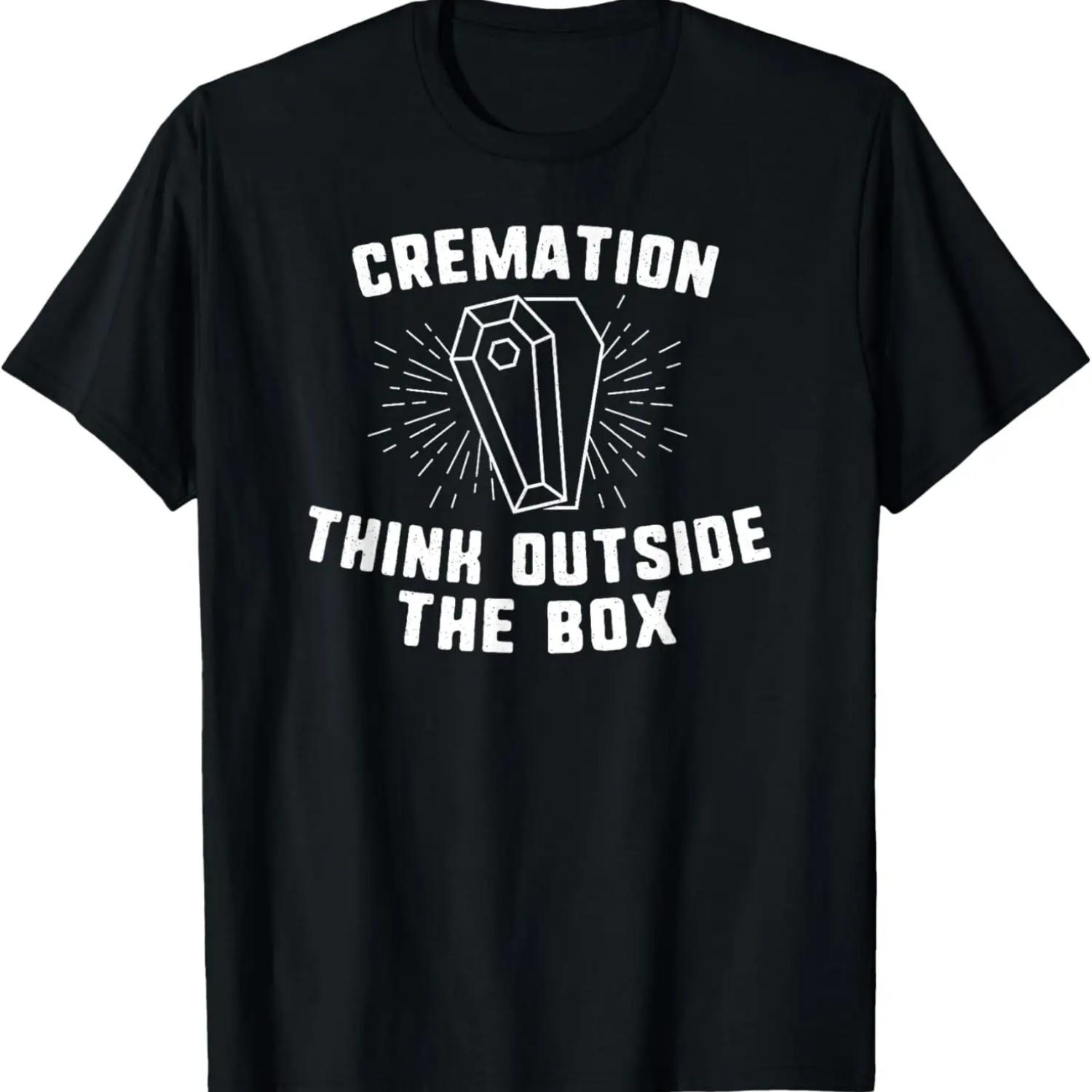 

кремация мыслить нестандартно гроб черный юмор смерть футболка XXXXXL чёрный