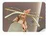 Trendy Women's Anti-Blue Light Metal Frame Glasses - Large, Fashionable, Plain Face Style