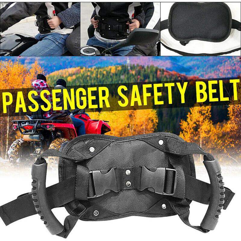 Universal Motorcycle Safety Belt Non-slip Passenger Grab Handle Armrest Strap for Scooter ATV Rear Seat