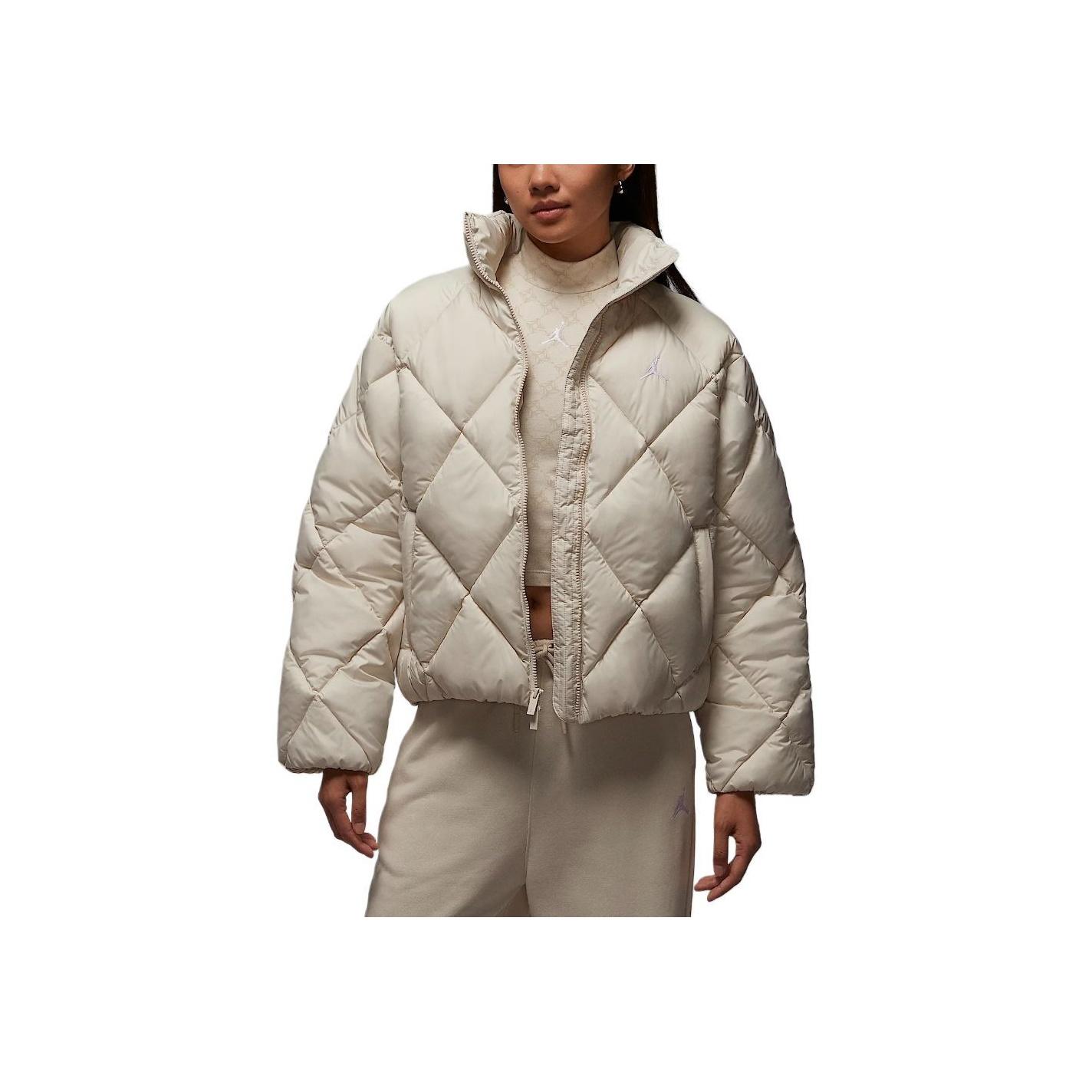 Jordan Women's Brooklyn Fw25 Therma-Fit Insulated Zip-Up Solid Color Long Sleeve Cotton Jacket Jackets Hv0418-104 Cm
