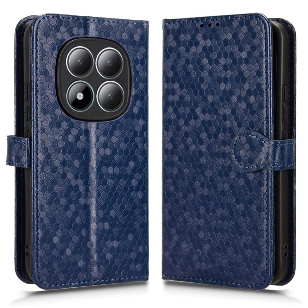 

For Xiaomi Poco M8 Pro 5G/Redmi Note 15 Pro+ 5G (Global) Wallet Case Dot Pattern Imprint PU Leather Phone Cover with Wrist Strap