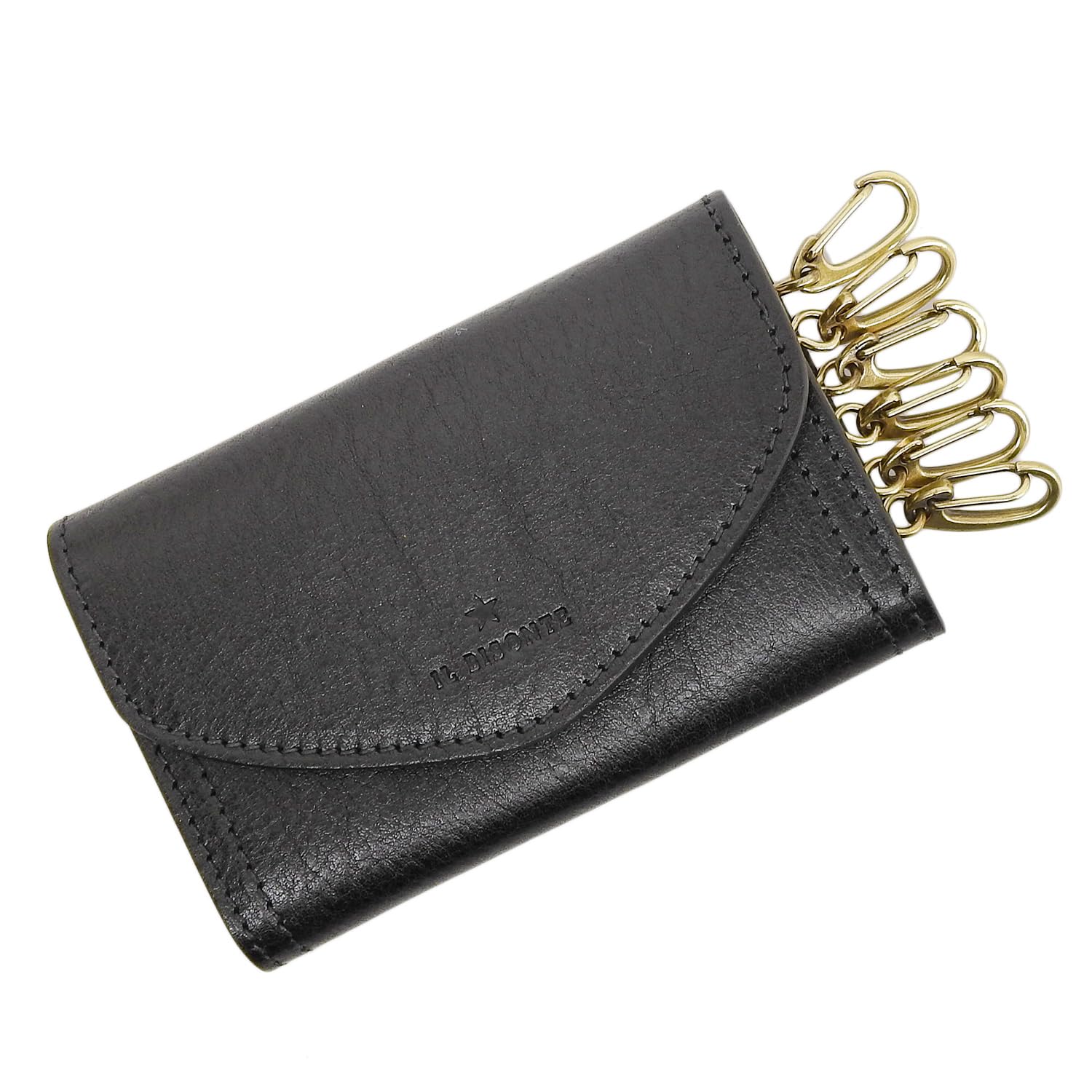 

IL BISONTE Ключниця Бренд Шкіра Натуральна Шкіра 6 Рядів SKH150PV0001 Унісекс Продукт Чоловічий Жіночий ЧОРНИЙ/Чорний [Товар]