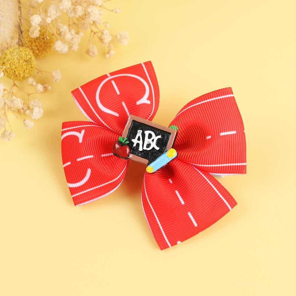 2Pcs New Striped Children's Bow Hair Clip Simple and Versatile Headdress Student Atmosphere Amall Hair Accessories