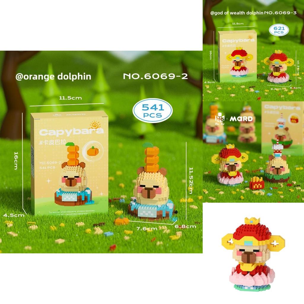 Capybara Themed Educational Construction Toy With Diamondgranule Plastic For Creative Play