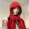 Knitted Hat And Scarf Set For Women Winter Warmth With Letter Design For Casual Wear