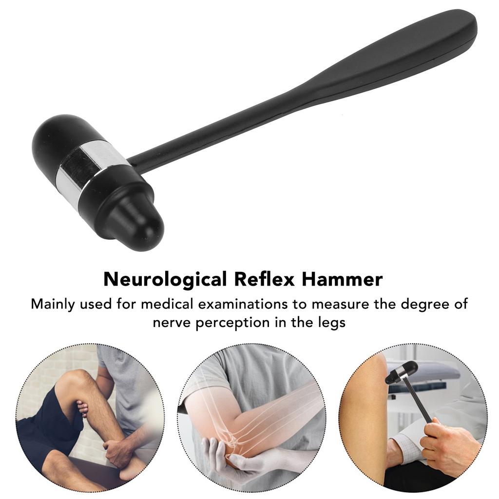 Neurological Examination Reflex Hammer Massage T Shape Silicone Head Percussion Reflex Hammer with Pointed Tip Handle
