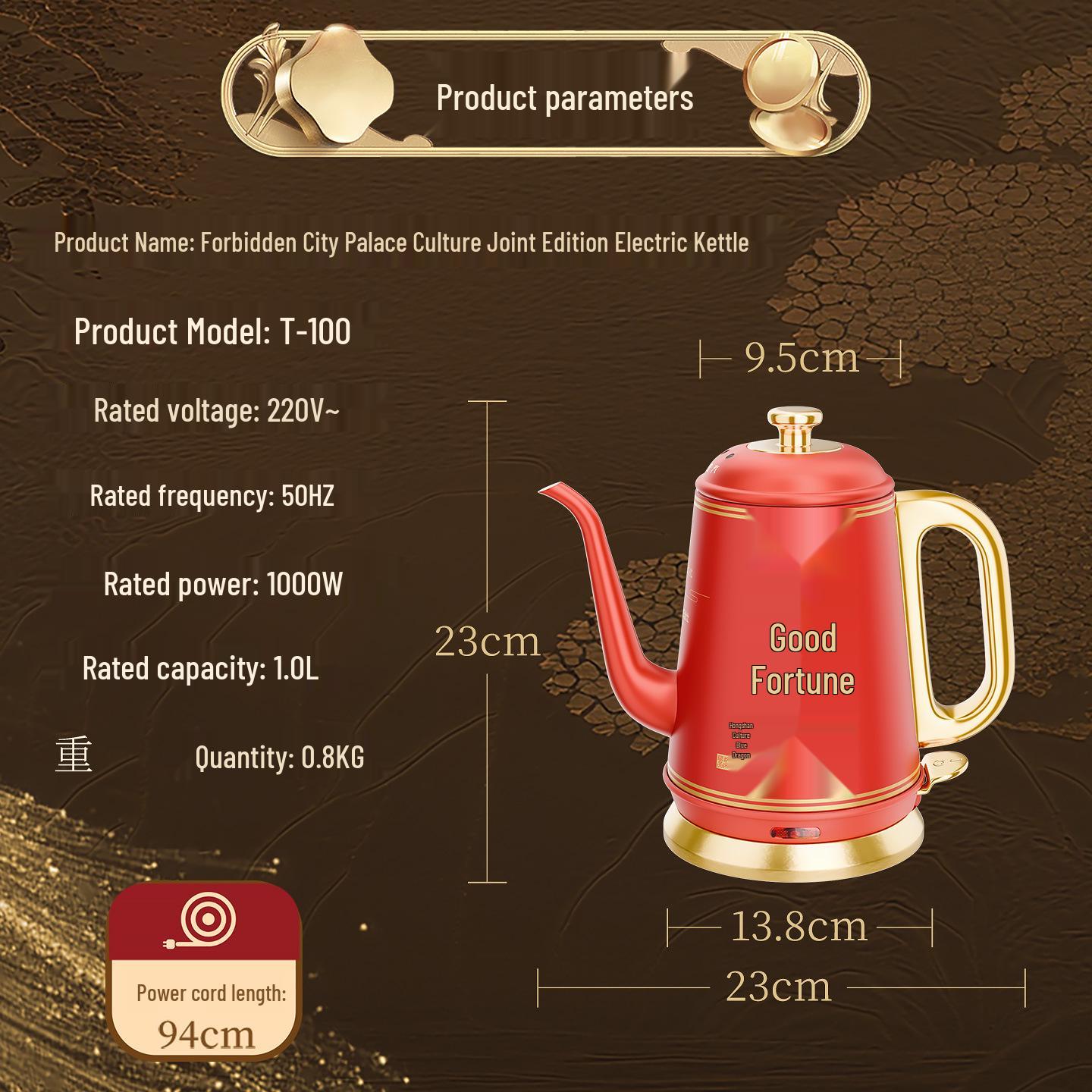 

Golden Stove Electric Tea Kettle - Palace Edition, Perfect for Boiling Water, Ideal Wedding/Housewarming Gift.