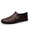 Mens Casual Genuine Leather Shoes Soft Slip on Loafers Non Slip Breathable Driving Flats Spring Walking Business Shoes Mocassin