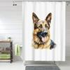 Aquarell Deutscher Schäferhund Duschvorhang Badezimmer Polyester Wasserdicht Badezimmervorhänge Mit Haken