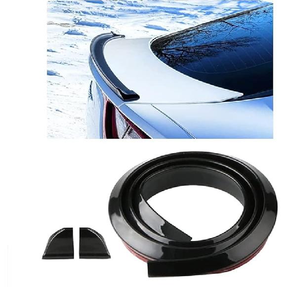 Car Trunk Spoiler Roof Lip Kit,3D PU Rear Trunk Lip or Roof Spoiler Sticker Bar with Carbon Fiber Pattern,Car Rear Spoiler Exterior Rear Spoiler Kit,