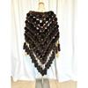 Used Shawl with Pom-poms and a Large Pom-pom