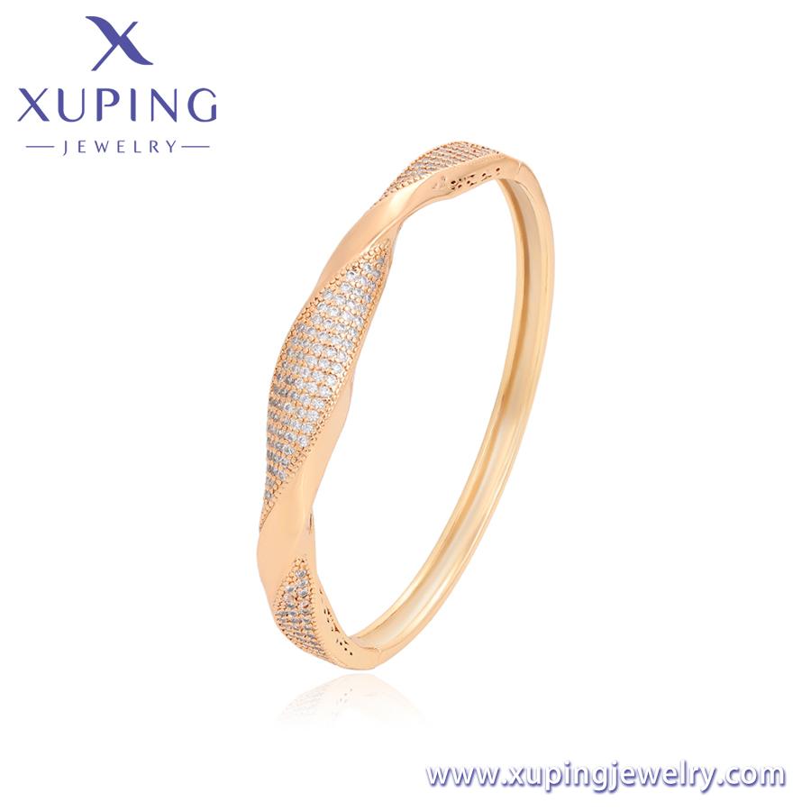 A00917741 Xuping Fashion Luxury Bangle 18K Gold Color Women Luxury Royal Romantic Trendy Vintage Bangle