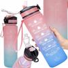 Motivational Water Bottle 1L Bottle With Ml Oz Measurement Straw Large 1000Ml