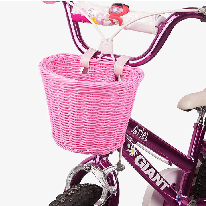 Cesto per Bicicletta per Bambini con Design Intrecciato Vintage e Campanello per le Avventure in Bicicletta dei Bambini