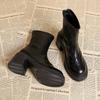Autumn Winter Concise Thick Sole Woman Ankle Boots Comfort Short Plush Party Dress Shoes Modern Short Botas Para Mujer