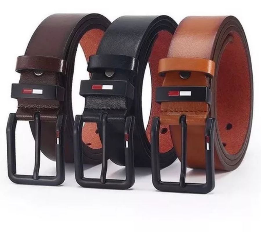 Yto Household Items Men's Black/Brown Pu Leather Alloy Pin Square Buckle Belt Businessleisure Belts Fashion Coffee Waistbelts For 120Cm
