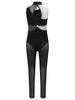 Girls Figure Skating Dress Ballet Latin Dance Leotard Kids Cut Out Rhythmic Gymnastics Acrobatics Athletics Unitard