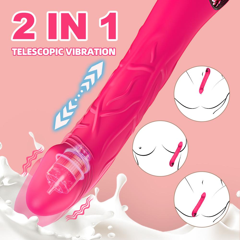 Dildo s dlouhým vibrátorem Sexuální hračky pro ženy Výkonné Nastavitelné Vibro Kouzelná hůlka Stimulátor klitorisu a bodu G Dámská masturbace Zboží pro dospělé