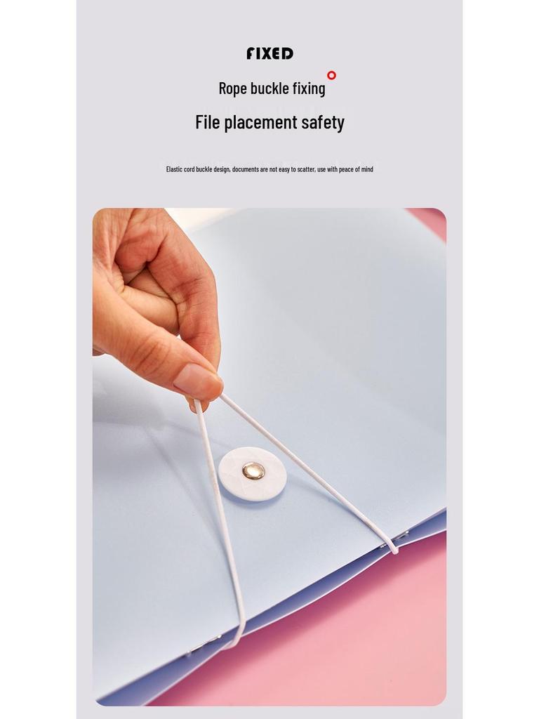 A4 Transparent Multi-Layer Binder with Insert Pages for Student Papers - Morandi Loose-Leaf Storage Folder