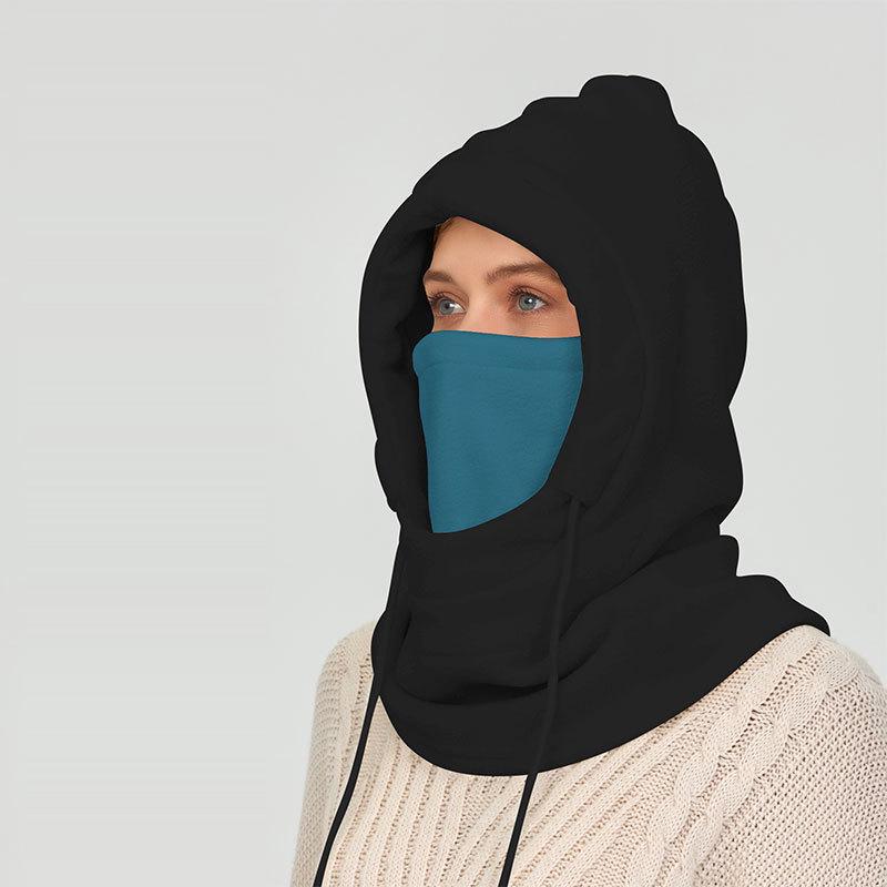 Winter Cycling Warm Hat & Windproof Neck Protector for Men and Women - Thickened Velvet Ski Mask