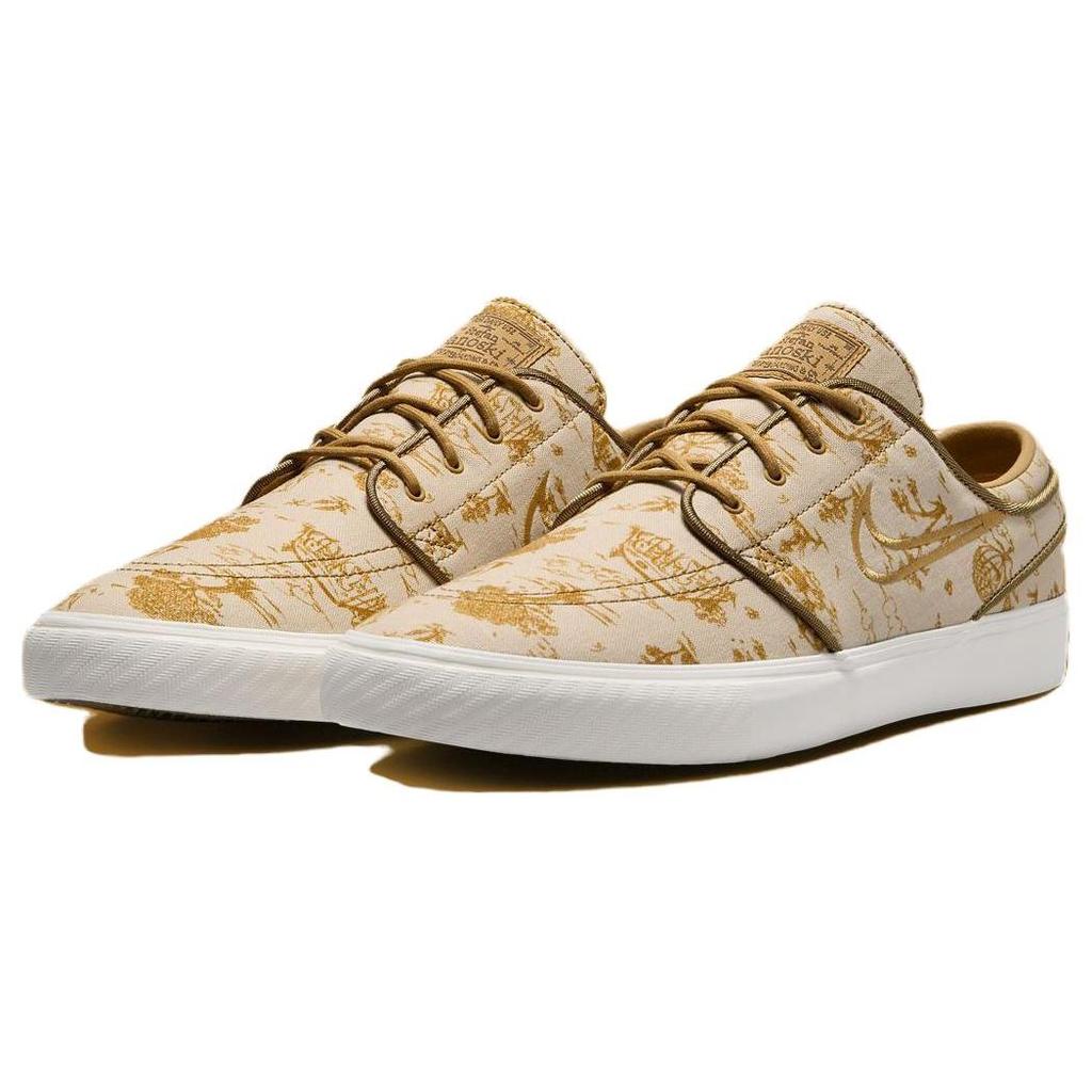 Nike Men's Zoom Stefan Janoski OG+ SB 'City of Style Pack' (Unisex) Sesame / Flat Gold / Bronzine / Sail / Court Blue / Gum Light Brown