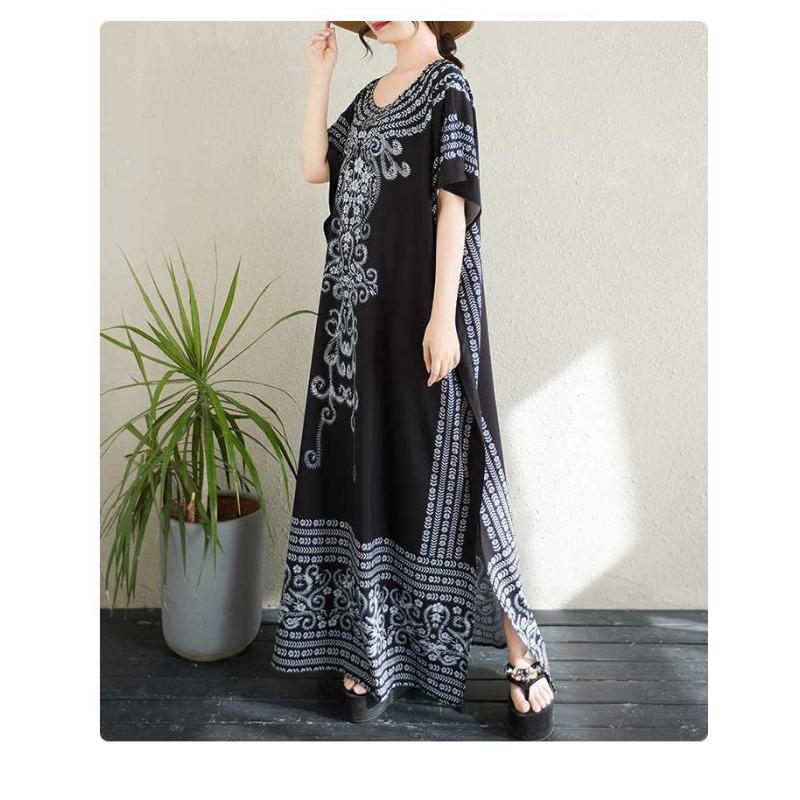 Women's Dress Large Print Extra Long Beach Skirt