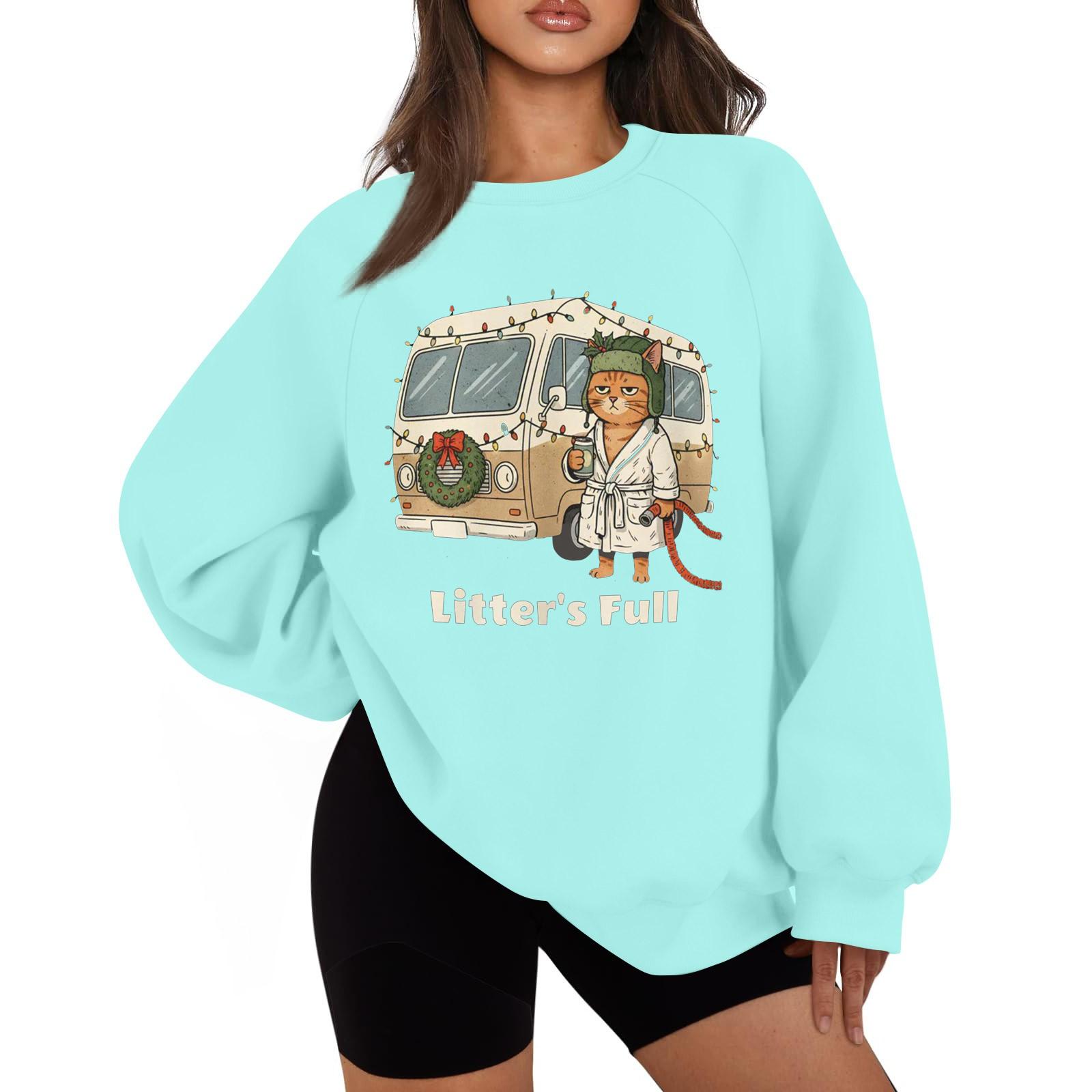 

Женская повседневная модная однотонная толстовка с круглым вырезом и длинным рукавом реглан M