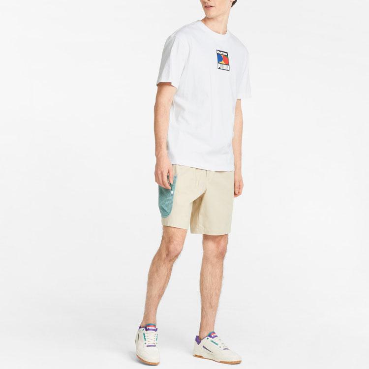 Puma X Butter Goods Letter Logo Print Round Neck Short Sleeve T-Shirt Men Tops White 534058-02