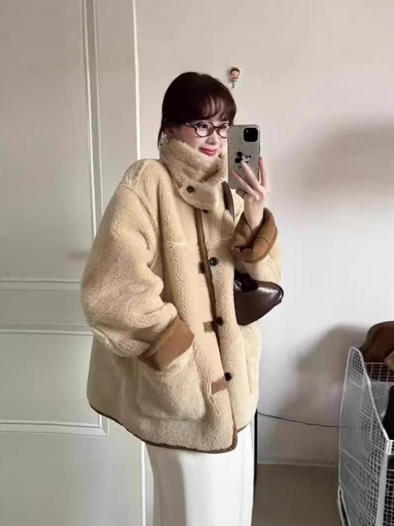 Reversible Women's Eco-Friendly Faux Fur Lambswool Winter Coat
