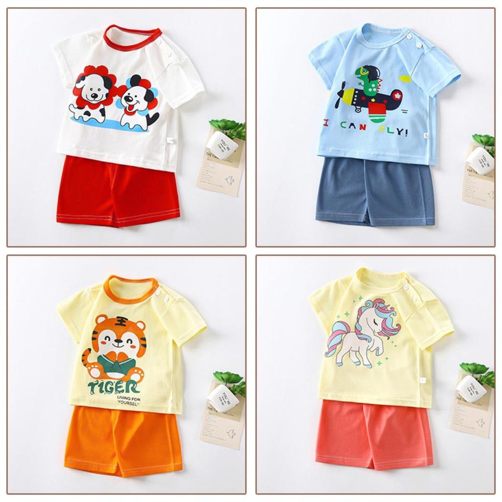Kids Clothes Children's Sets Boys Girl T-shirt Shorts 2PCS Summer Cotton Short Sleeve Baby Children Clothing Toddler Suit