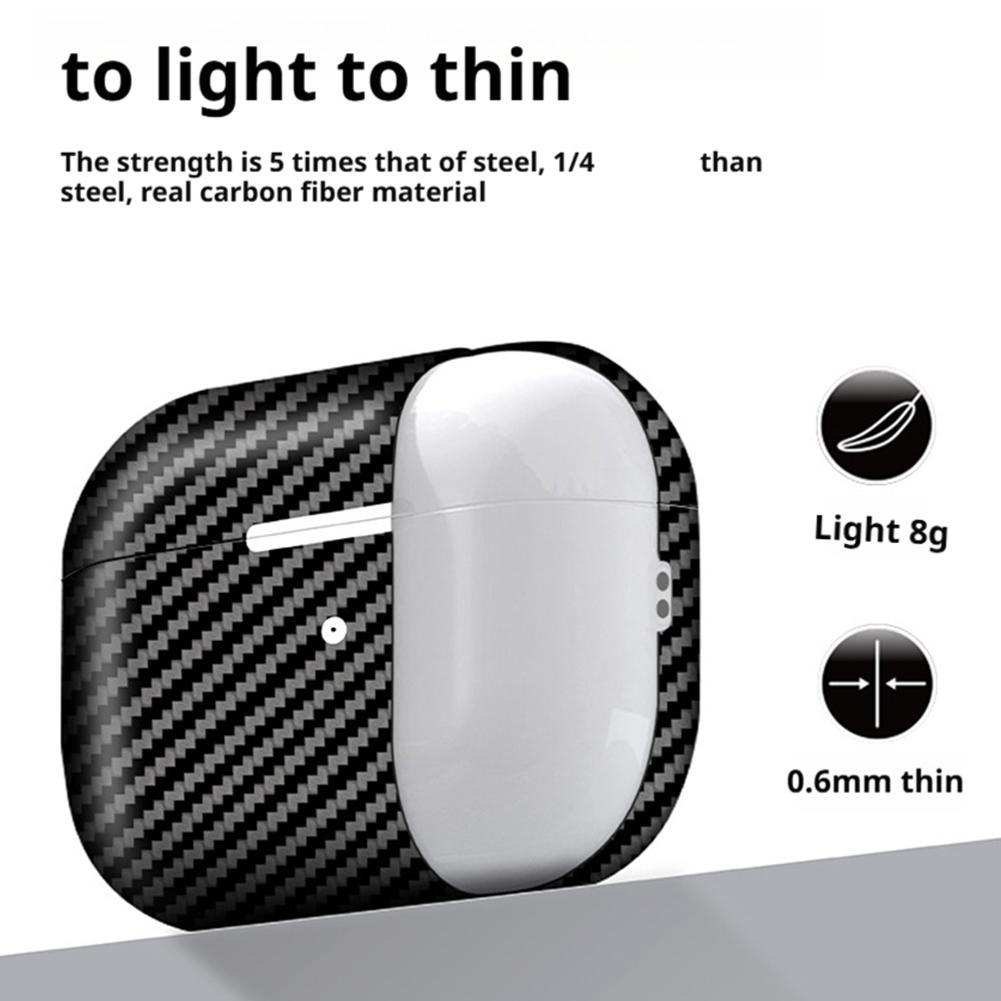 Real Aramid Fiber Case For Airpods Pro 2 3 Thin Carbon Fiber Cover for Airpods 4/Airpods Pro 3 Carbon Fiber Earphone Cover