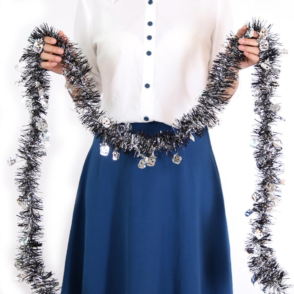 Halloween Pumpkin Colorful 2m Tinsel Bat Decorative Hanging Decoration Ornament