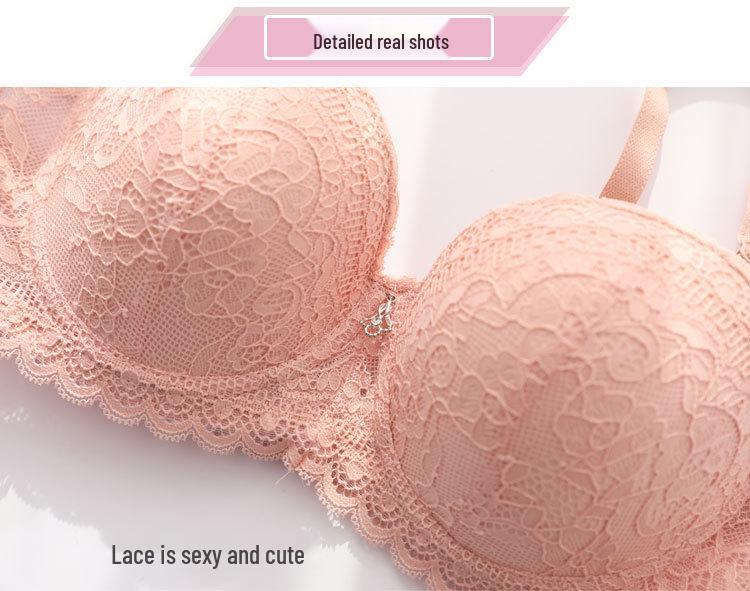 Dámská nastavitelná tenká krajková push-up podprsenka