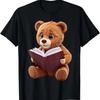 Funny Teddy Bear Reading a Book_ Graphic for Bear Lovers T-Shirt