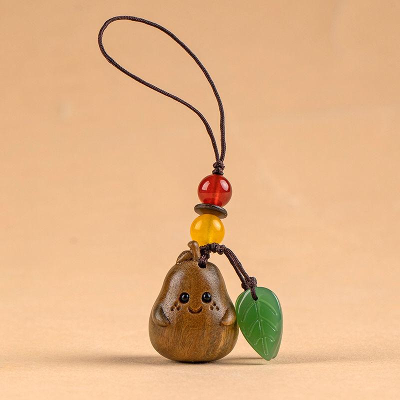 1Pc Wooden Cat Keychain Anime Cute Mobile Phone Chain Car Wooden Pendant Personality Creative Cute Keychain Accessories