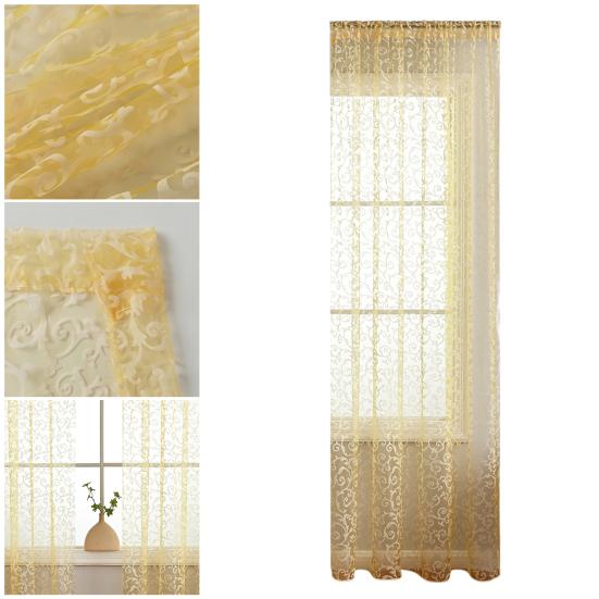 

Оконный тюль со сквозным стержнем. Защита конфиденциальности. Пыленепроницаемый. Красивая мягкая текстура. Экран. Аксессуар для спальни.