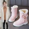 Botas  Winter  Kids Snow Boots Comfort Anti Slip Girls' Ankle Boots Simple Versatile Child Leather Boot Zapatos De Mujer