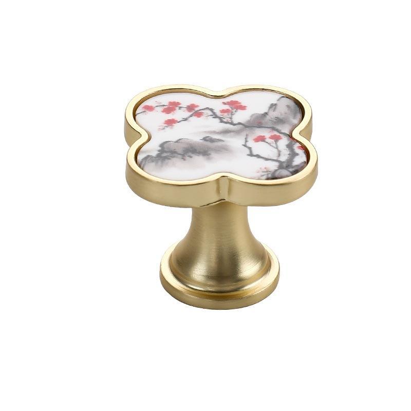 Cabinet Knobs Furniture Handles Chinese Painting Patterns Perfect For Kitchen Wardrobe Drawer Home Decoration