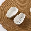 Pure White Ceramic Soup Spoon Holder and Mat