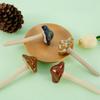 4Pcs Ceramics Mushrooms Decorations Fairy Garden Mushroom Ornaments Realistic Mushroom Sculpture Garden Landscape Statue Decors